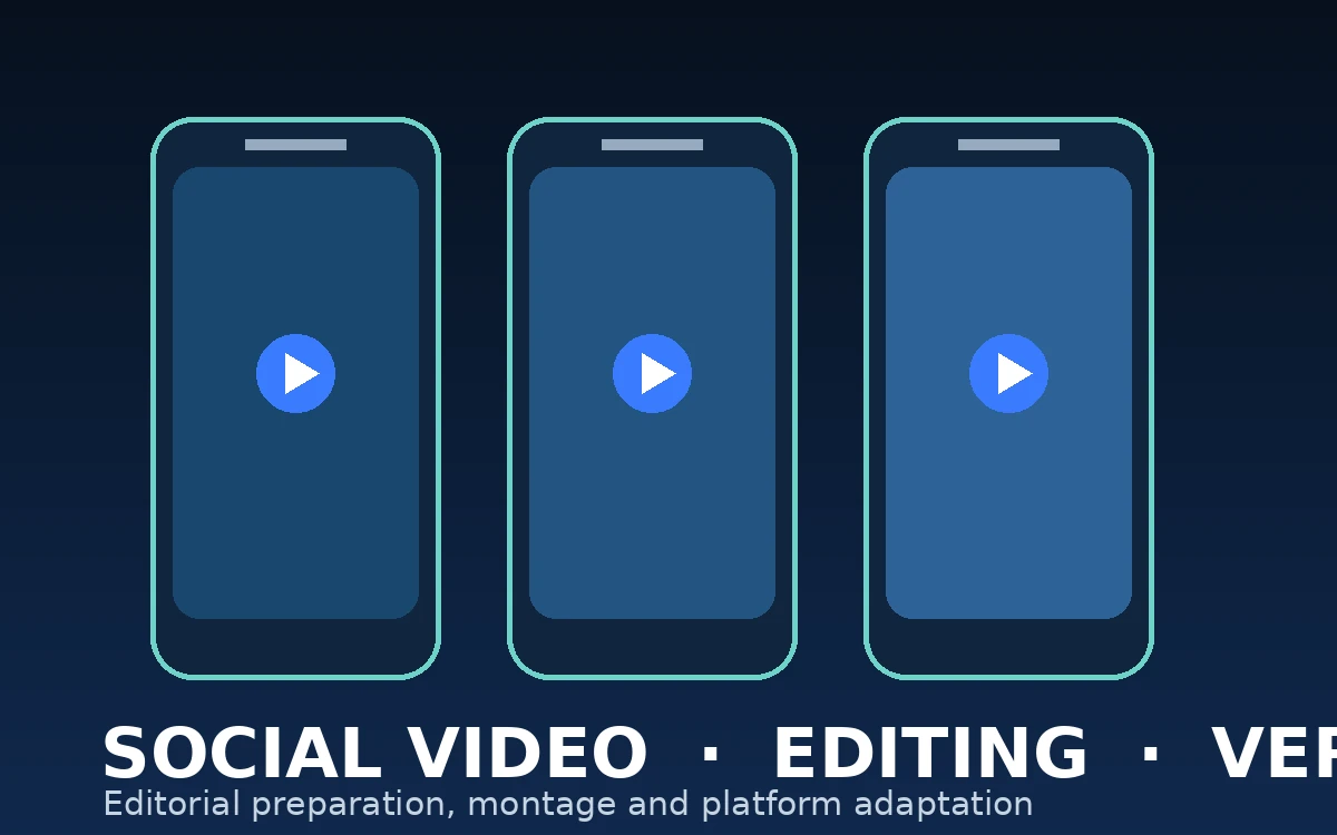 Editorial preparation and editing of social media videos